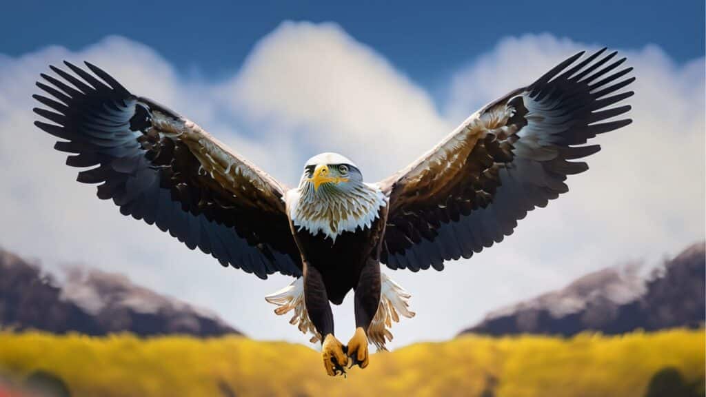 Adler mit ausgebreiteten Flügeln